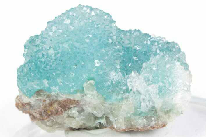 Sparkling Druzy Quartz on Chrysocolla - DR Congo #366167